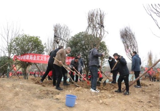 南阳市财政局组织开展义务植树主题党日活动