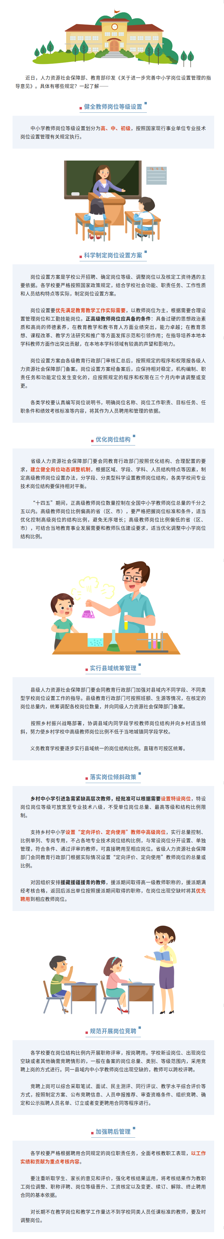 【一图看懂】重师德、重能力、重业绩、重贡献！如何完善中小学岗位设置管理？来看→ 