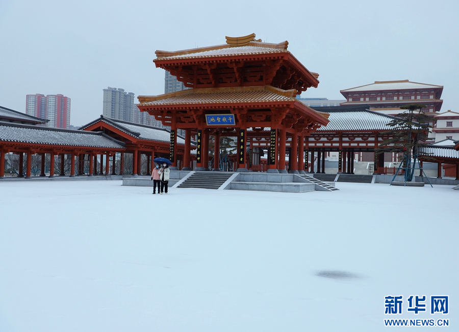 河南南阳：雪景美如画