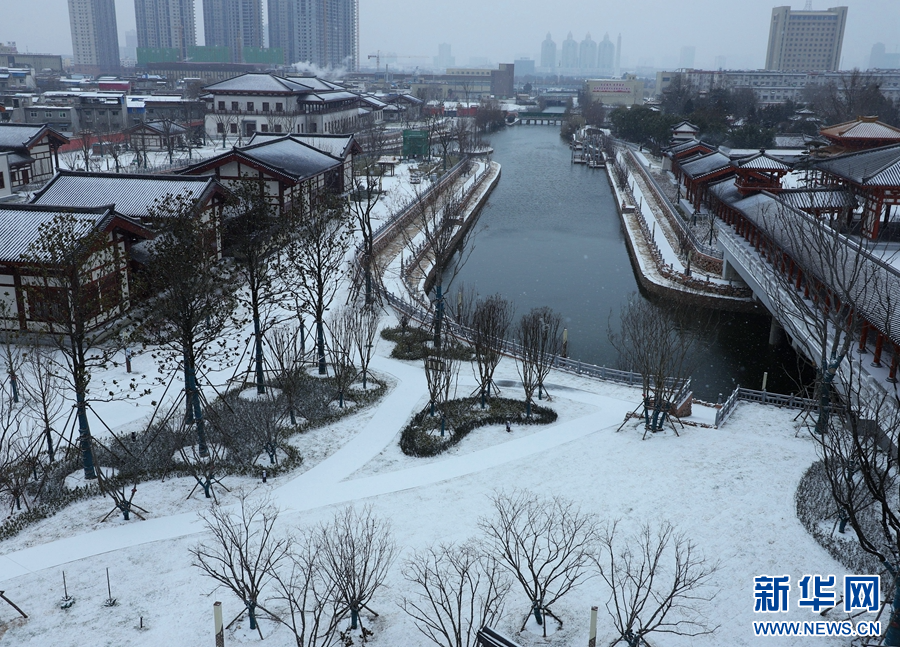 河南南阳：雪景美如画