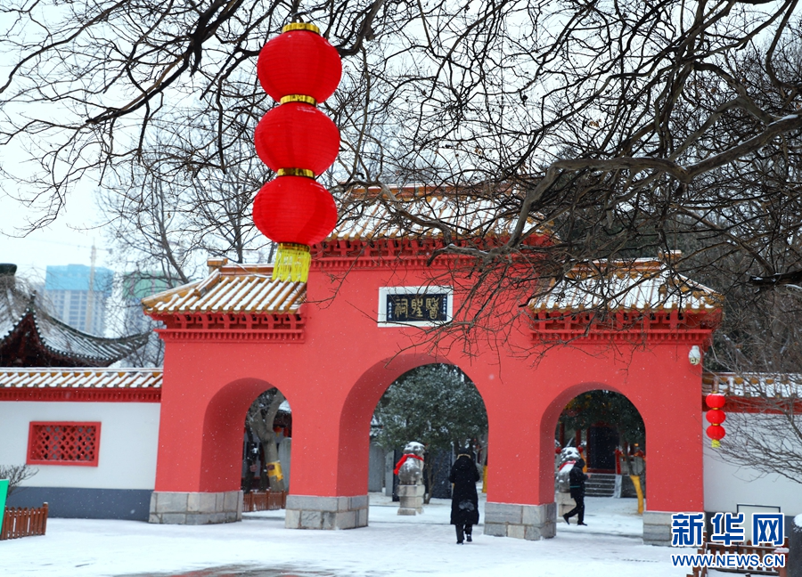 河南南阳：雪景美如画