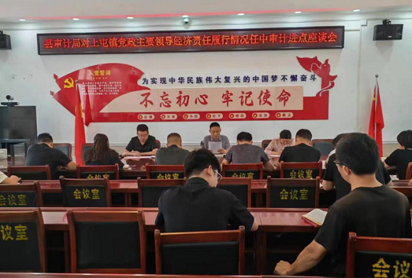 唐河县审计局召开上屯镇主要领导干部任中经济责任审计进点座谈会