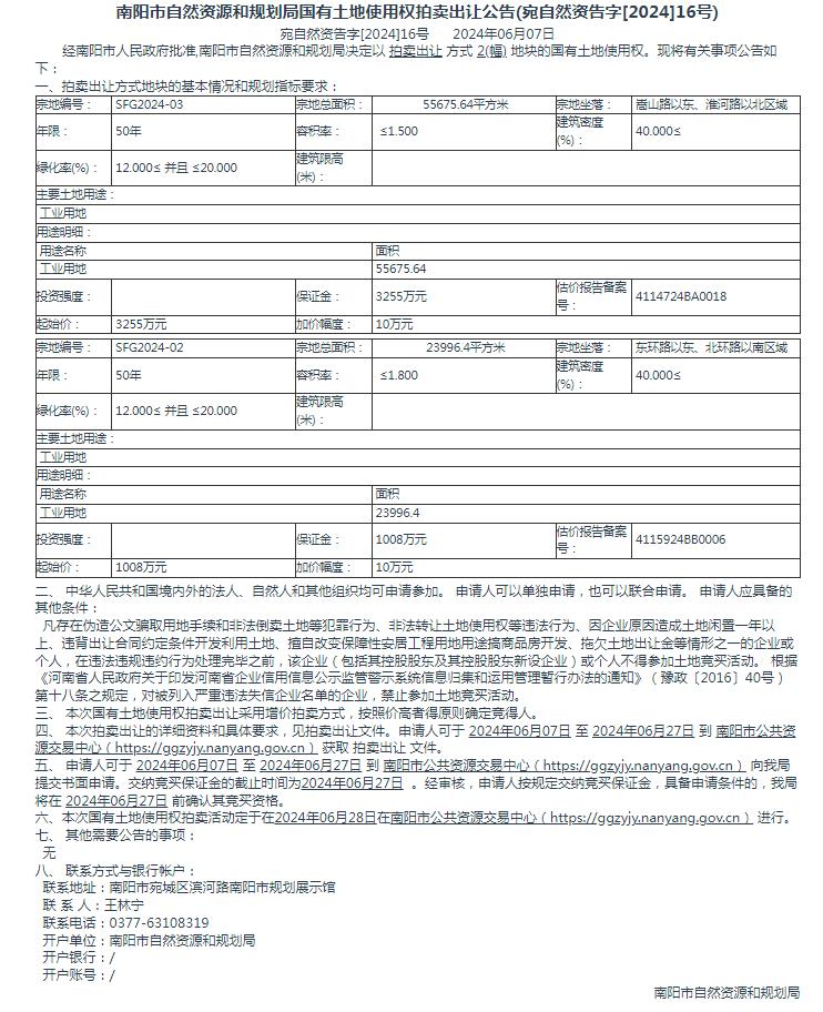 宛自然资 告字[2024]16号