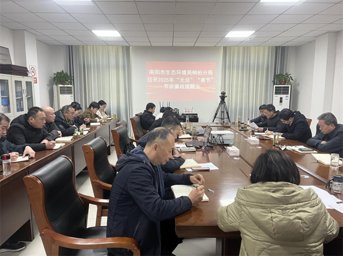 桐柏分局召开2025年“元旦”“春节”节前廉政提醒会