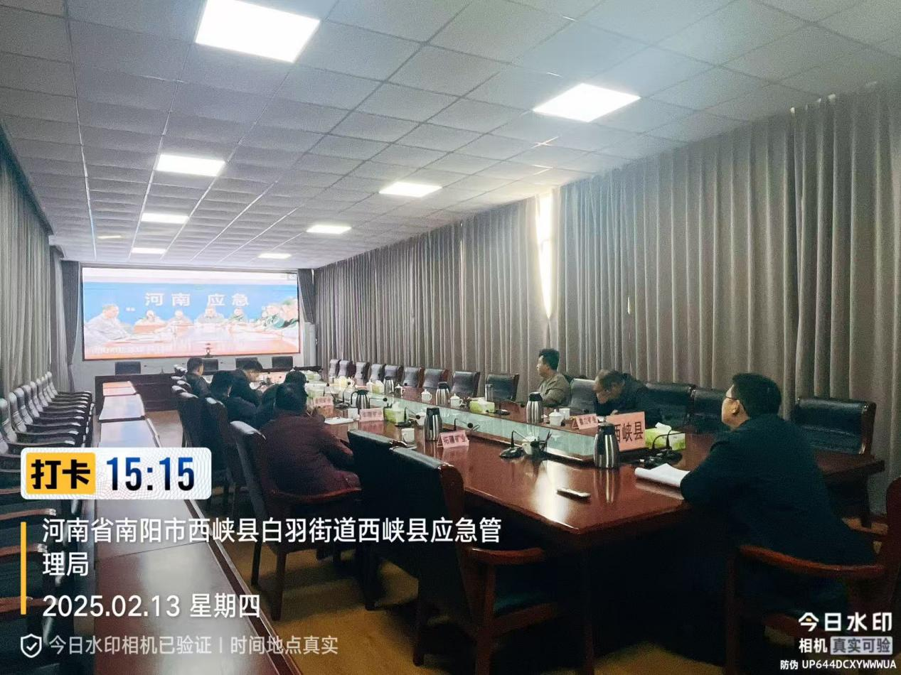 西峡县应急管理局组织全县非煤矿山企业参加全省视频会议并联合专家开展复工复产验收工作简报