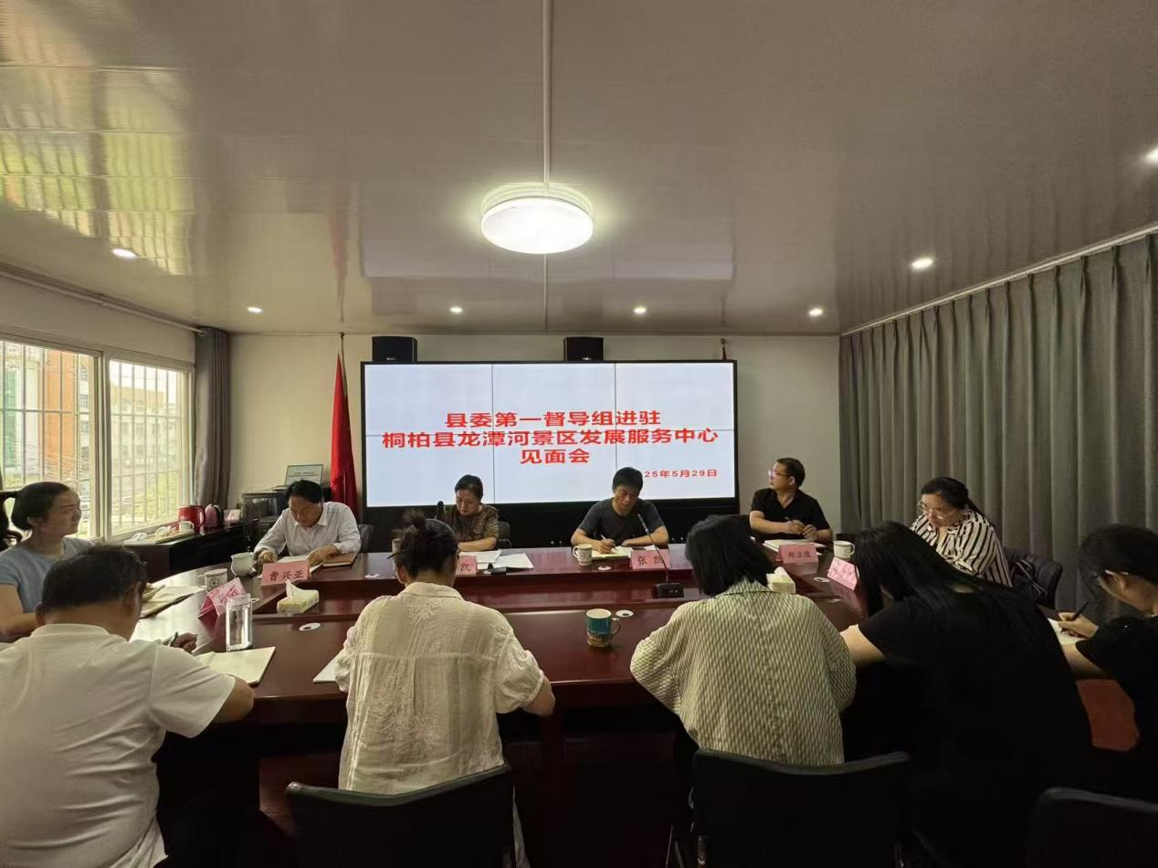 桐柏县委第一督导组督导桐柏龙潭河景区见面会召开