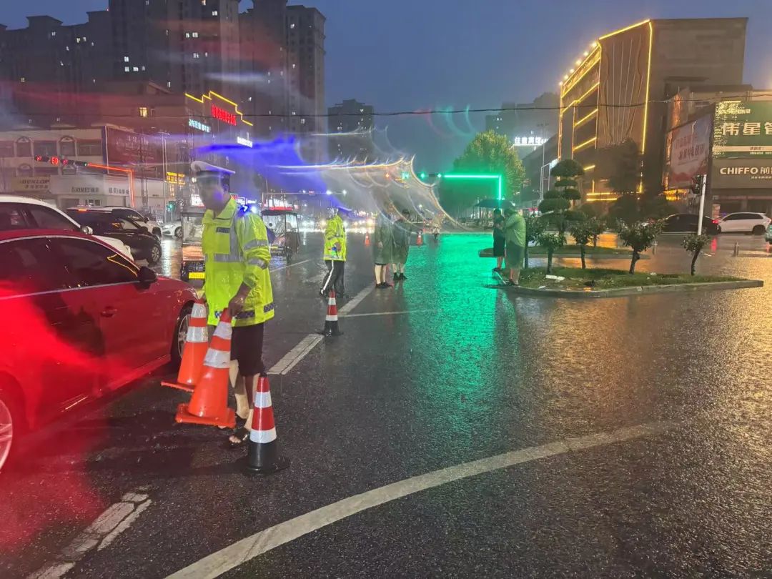 雨幕中的“荧光绿”，镇平公安为你点亮平安归途