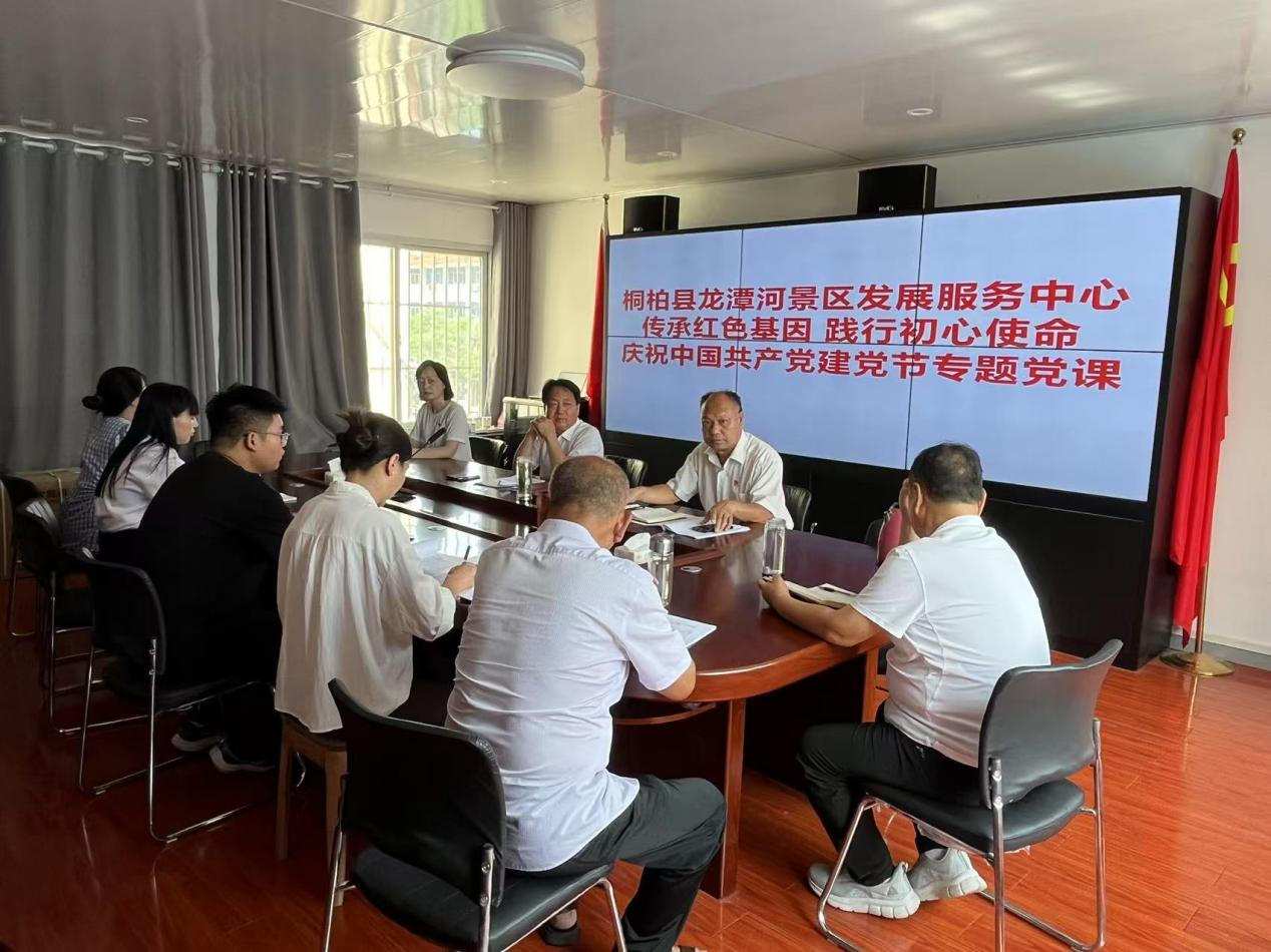 传承红色基因 赓续精神血脉——桐柏县龙潭河景区开展建党专题党课活动
