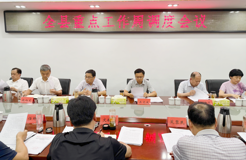 全县重点工作周调度会议召开