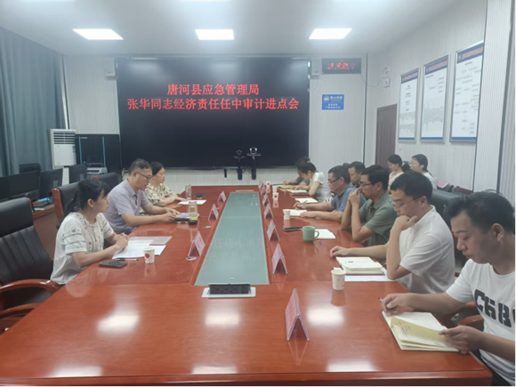唐河县审计局召开应急管理局主要领导干部任中经济责任审计进点会