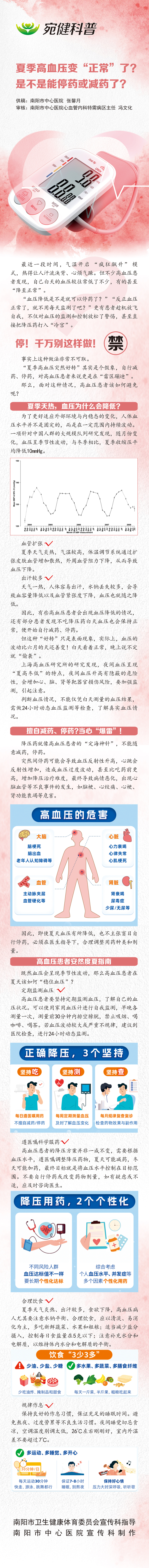 【宛健科普】夏季高血压变“正常”了，是不是能停药或者减药了