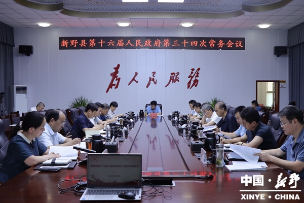 新野县第十六届人民政府第三十四次常务会议研究文旅文创产业发展、与省服饰协会合作、未成年人专门学校成立等重点工作