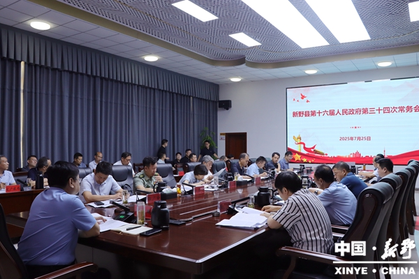 新野县第十六届人民政府第三十四次常务会议研究文旅文创产业发展、与省服饰协会合作、未成年人专门学校成立等重点工作