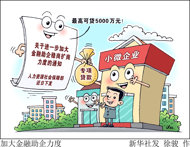 漫画：加大金融助企力度