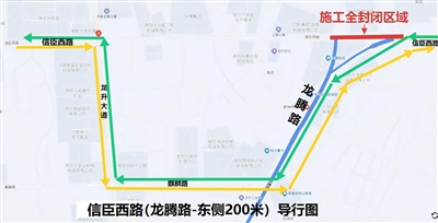 关于信臣西路（龙腾路-东侧200米段） 道路封闭施工的公告