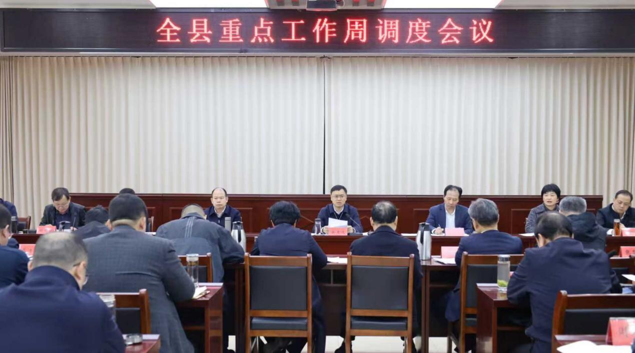 关文波主持召开全县重点工作周调度会议