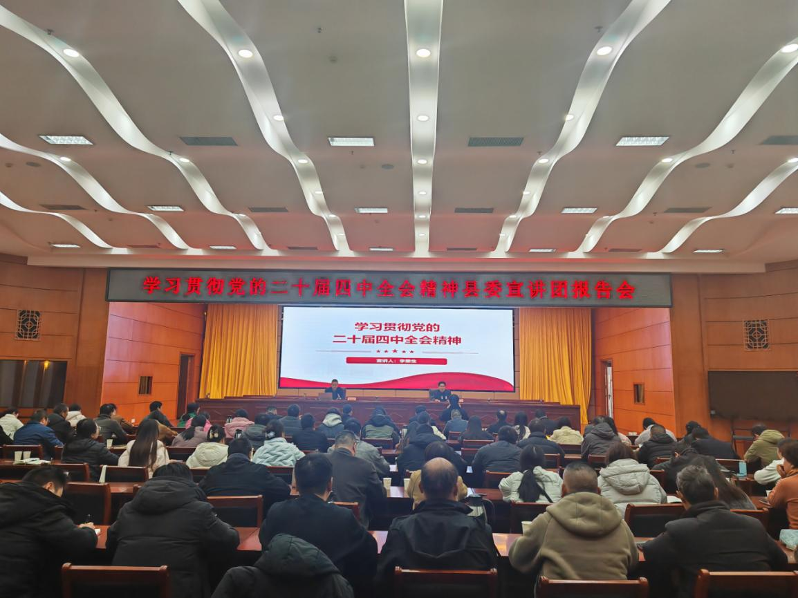 南阳市生态环境局桐柏分局 参加学习贯彻党的二十届四中全会精神报告会