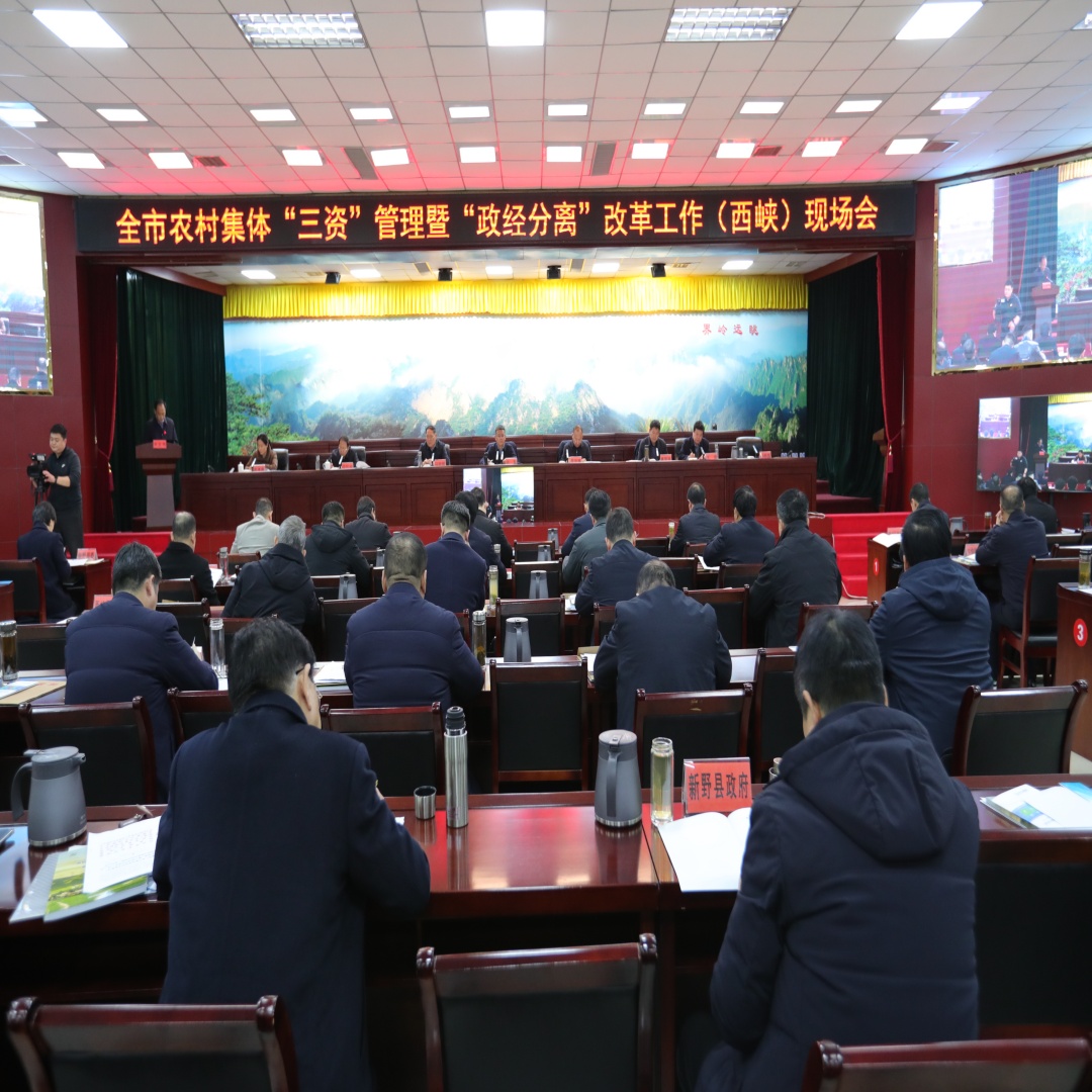 全市农村集体“三资”管理暨“政经分离”改革工作现场推进会在西峡召开