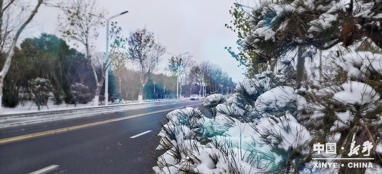 元日初晗、雪裹新野，泼墨留白、辞旧启新