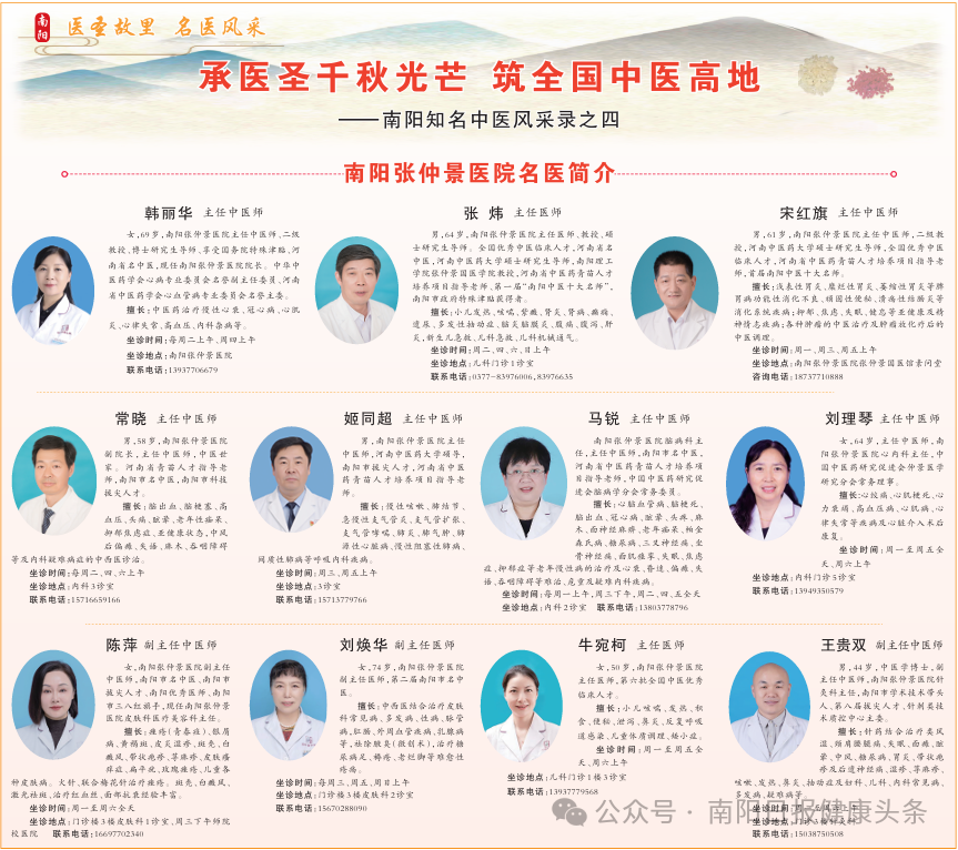 医圣故里 名医风采|南阳知名中医风采录之四 医圣故里 名医风采|南阳知名中医风采录之四