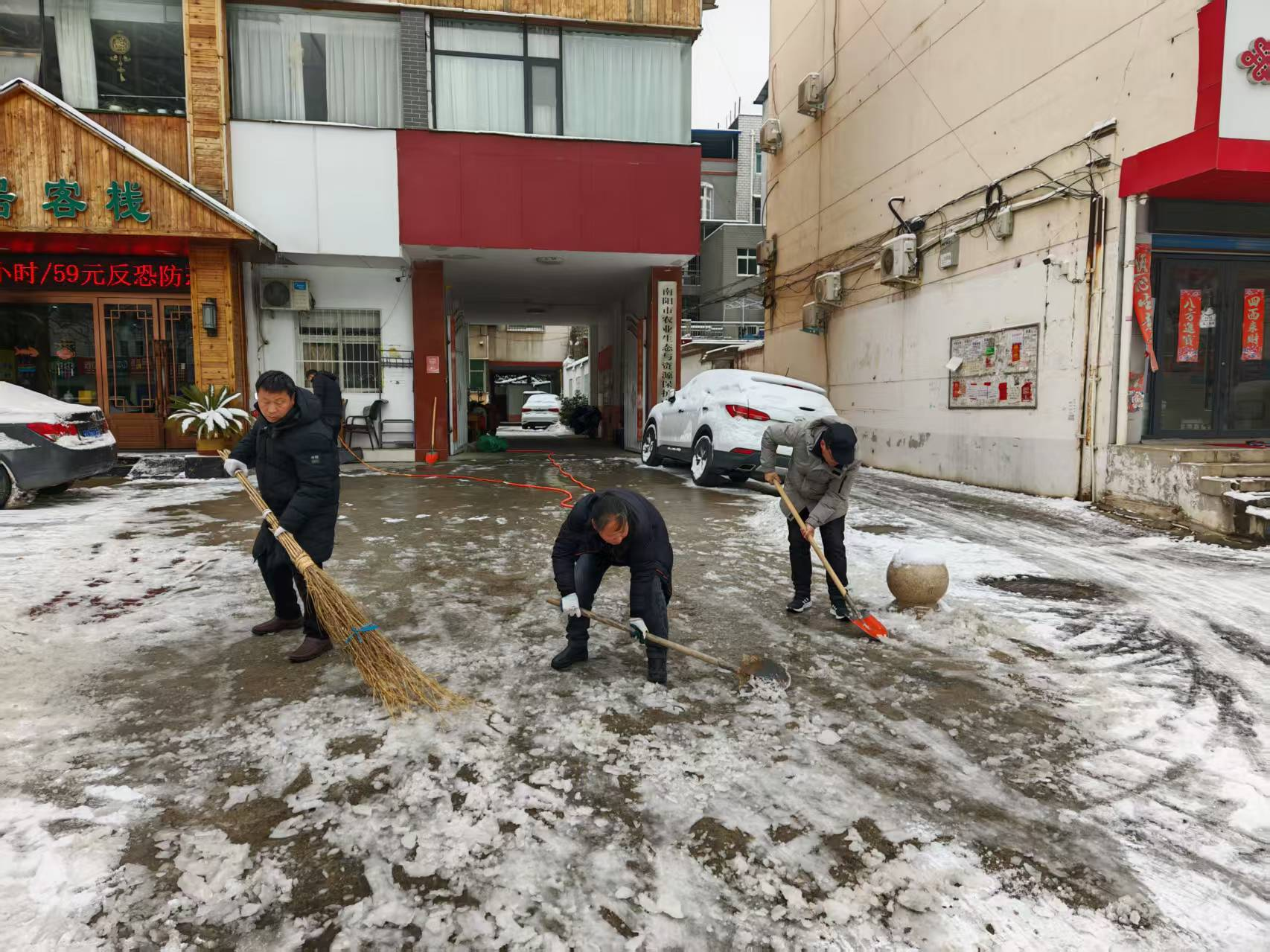 南阳市农业生态与资源保护中心 开展扫雪除冰志愿服务活动