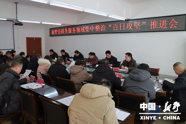 新野县召开政务服务领域集中整治“百日攻坚”推进会