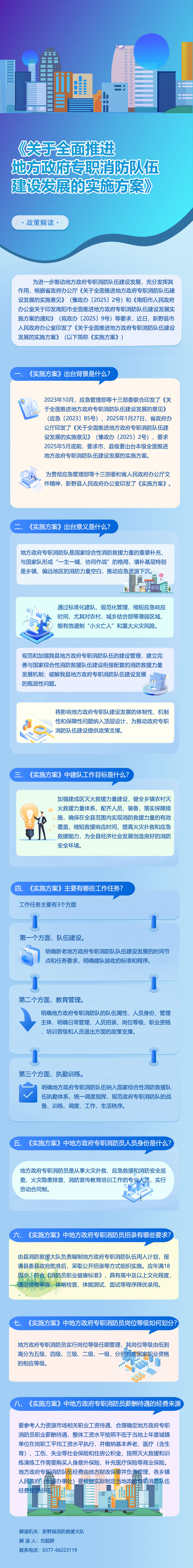 一图读懂：《关于全面推进地方政府专职消防队伍建设发展的实施方案》