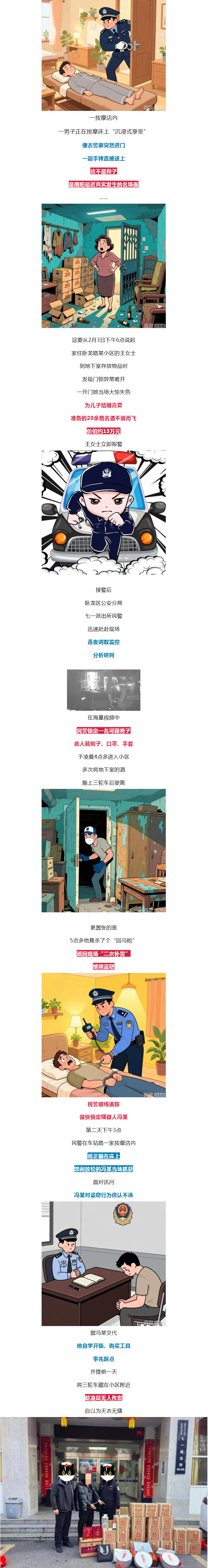 男子正在按摩，警察来了……