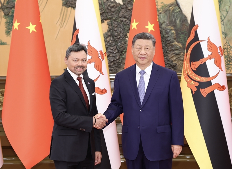 习近平会见文莱王储比拉 习近平会见文莱王储比拉