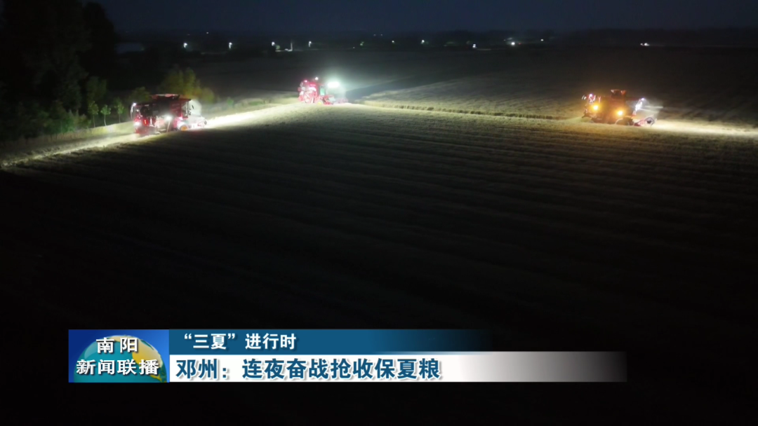 邓州:连夜奋战抢收保夏粮 邓州:连夜奋战抢收保夏粮