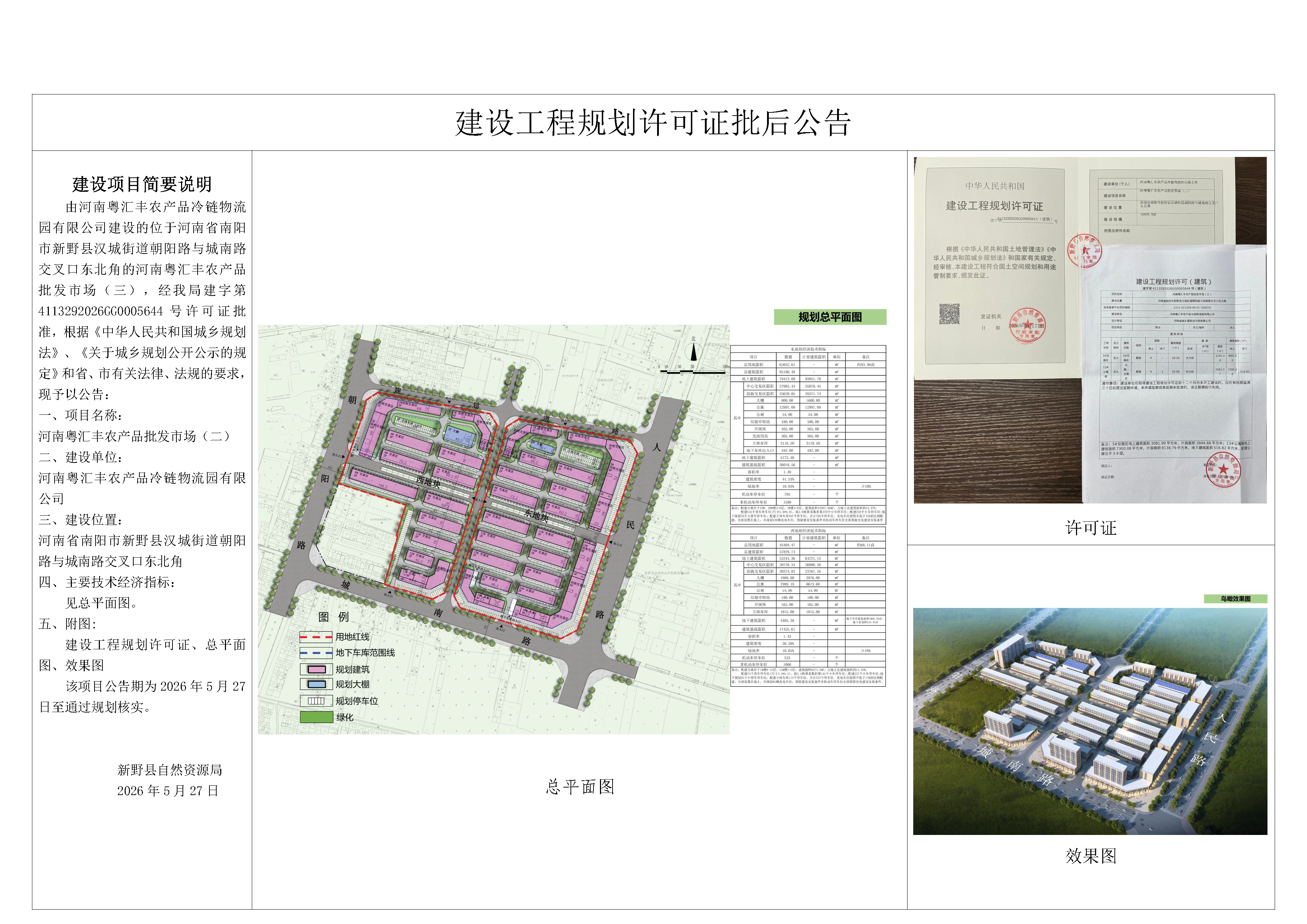 河南粤汇丰农产品批发市场（三）建设工程规划许可批后公告.png