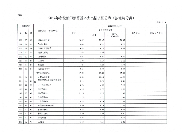 表八 一般公共预算基本支出情况表3